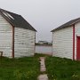 <p align=left>L'église vue des batîments abandonnés.